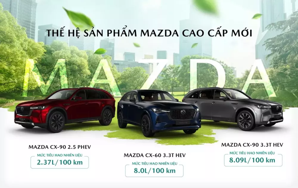 Mức tiêu thụ nhiên liệu kết hợp của 2 mẫu SUV nhà Mazda